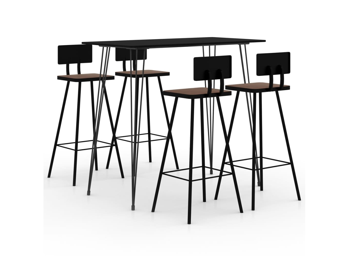 Bar Set, Bar Sets Vidaxl Preto Metal