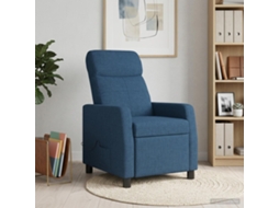 Vidaxl Recliner De Massagem Azul Tecido