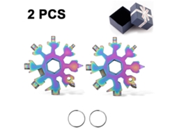 Ferramenta Multifuncional Em Formato De Floco Neve, Chave De Fenda Compacta Para Snowboard, Abridor De Garrafas, Ideal Para Camping E Chaveiro
