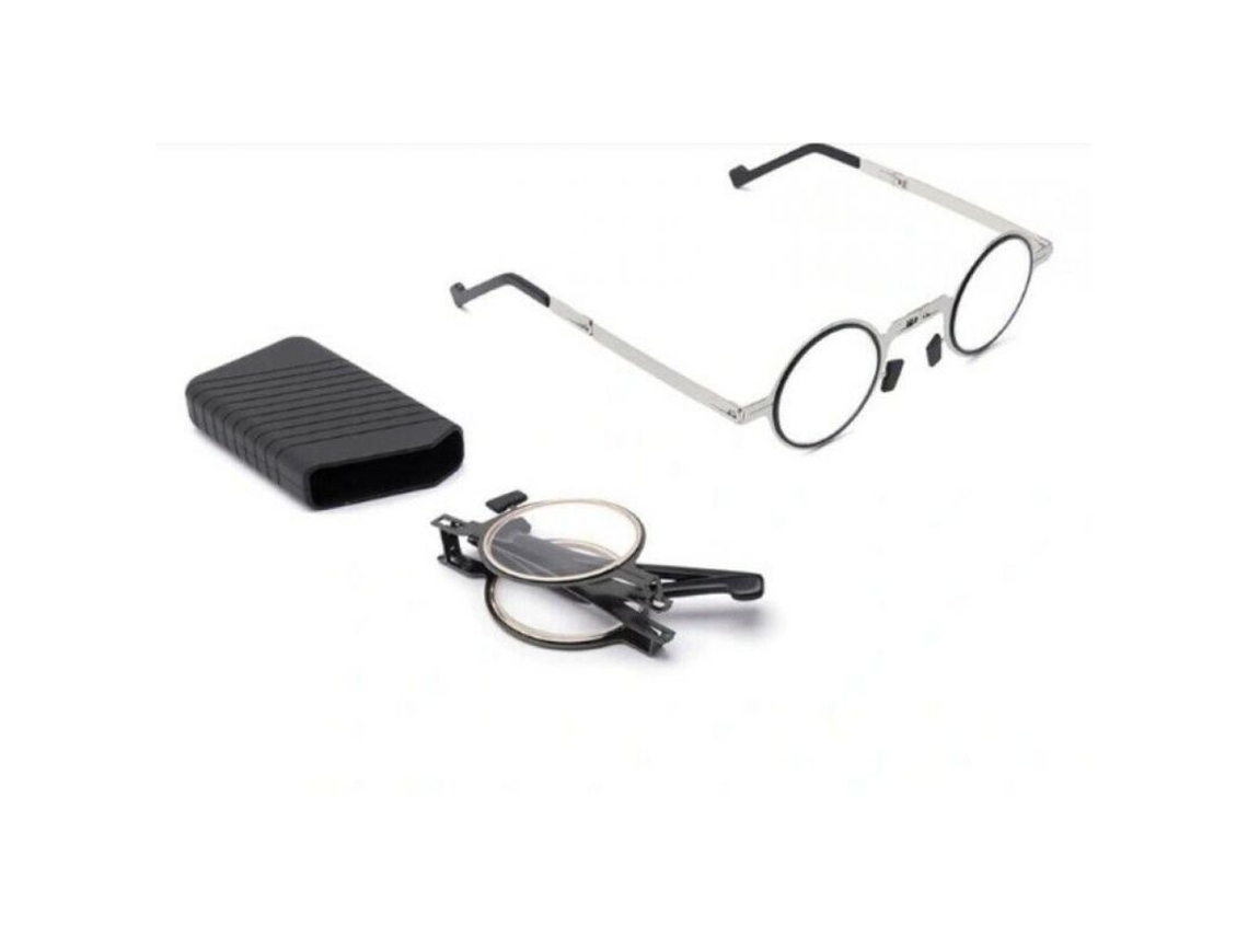 Gafas De Lectura Plegables Anti-blu Para Hombres Material Titanio Lente Resina 1.64 Con Estuche