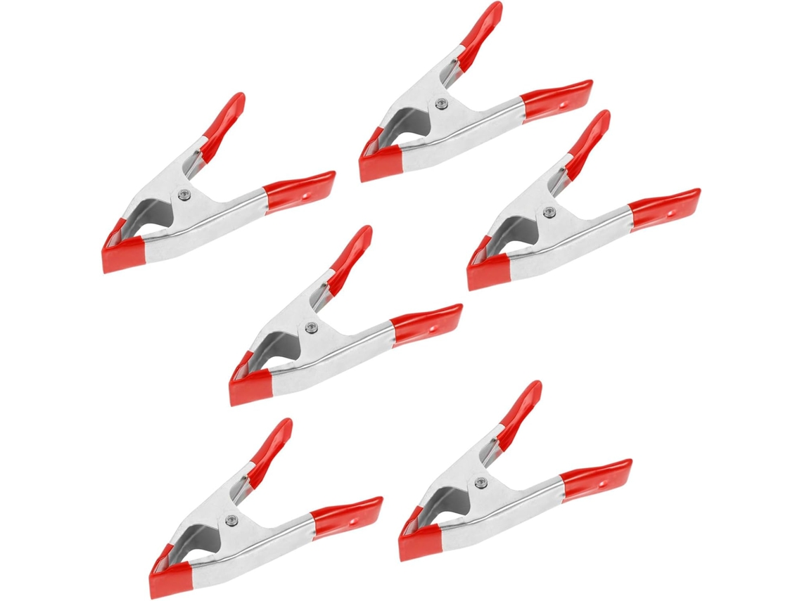 Conjunto de 6 Clipes Fixação Barraca Besportble em Aço Vermelho, Luzes e Fáceis de Removedor, Ideais Camping