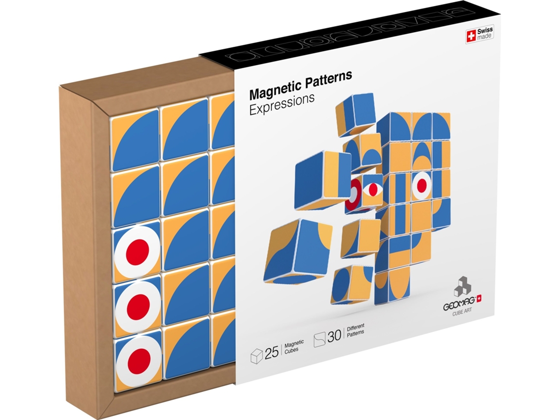 Brinquedo De Construção Magnético Geomag Magicube Art Pattern, 25 Peças