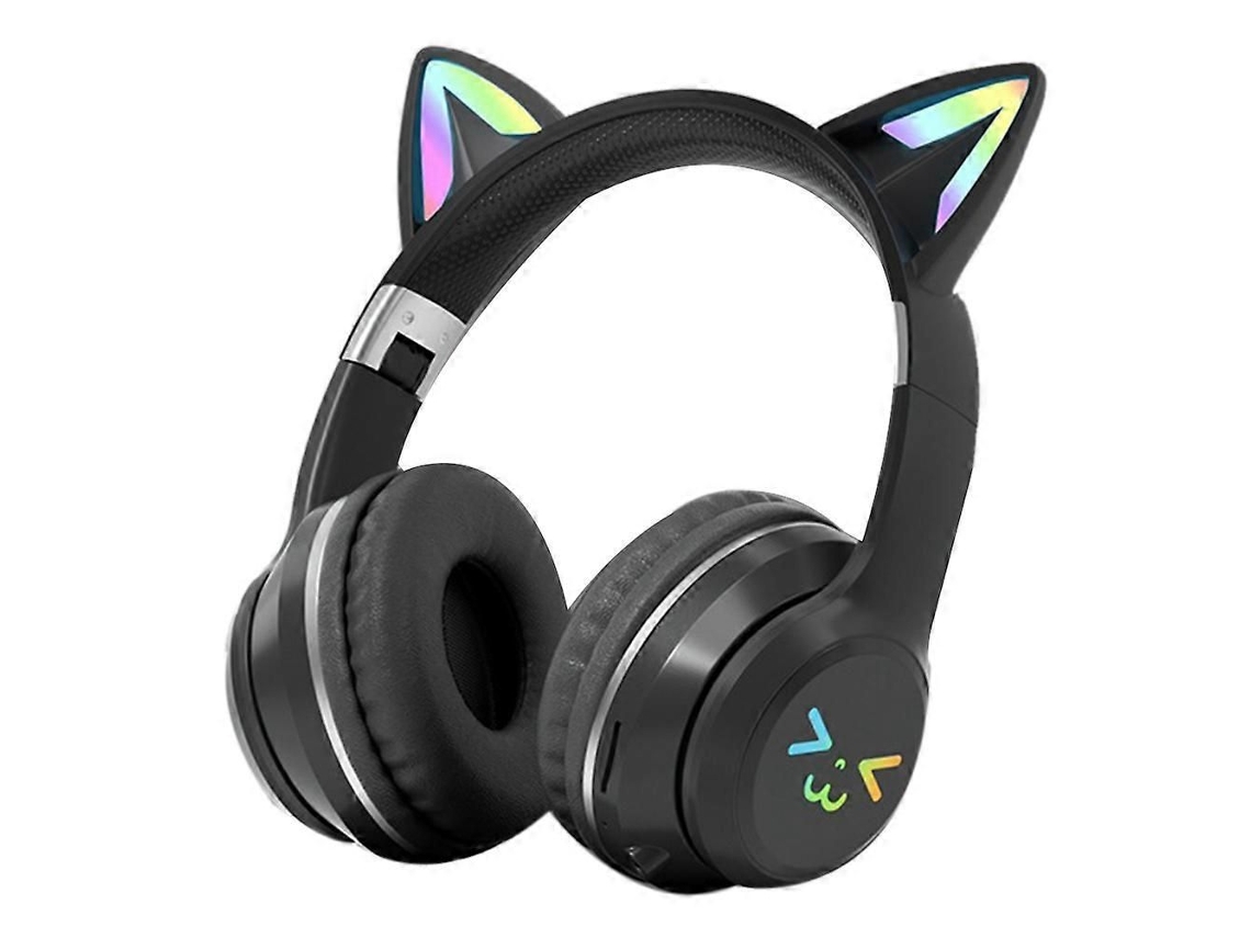 Fones de Ouvido Sem Fio Bluetooth com Cores Gradientes, Microfone, Dobráveis, Hi-Fi, compatíveis com Cartão Tf, Cancelamento de Ruído TAISHENGDA