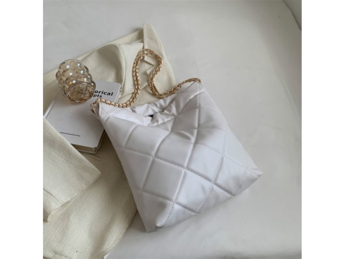 1 Bolsa Tote Branca para Uso Sob o Braço AQUAFORGE