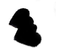 Tapete de Peluche Nova Line Preto 35x70cm