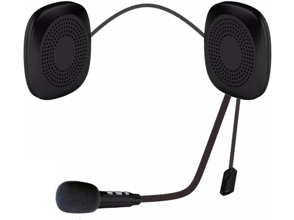 Inoomp Écouteurs Plástico Noir Sem Fil Para Casque De Moto T2 Com Microfone Son Supérieur, Motards En Voyage À