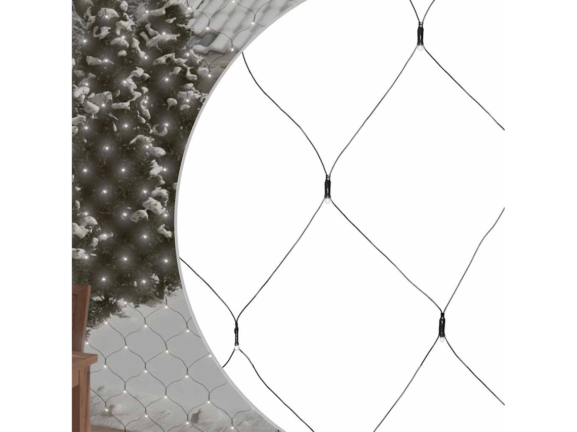 Vidaxl Rede Luzes De Natal 3x3 M 306 Luzes Led Int/ext Branco Frio