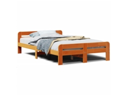 Bed Frame, Bed Frames Vidaxl Marrom Madeira De Pinho (135 X 190 Cm)