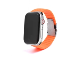 Bracelete Silicone Líquido para Apple Watch Ultra 49mm Laranja