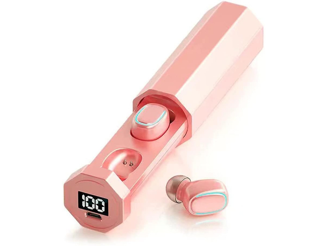 Fones De Ouvido Compatíveis Com Bluetooth Bestvite Tws B9 À Prova Dágua Para Esportes Com Tela Digital Led Estéreo Hifi(rosa)