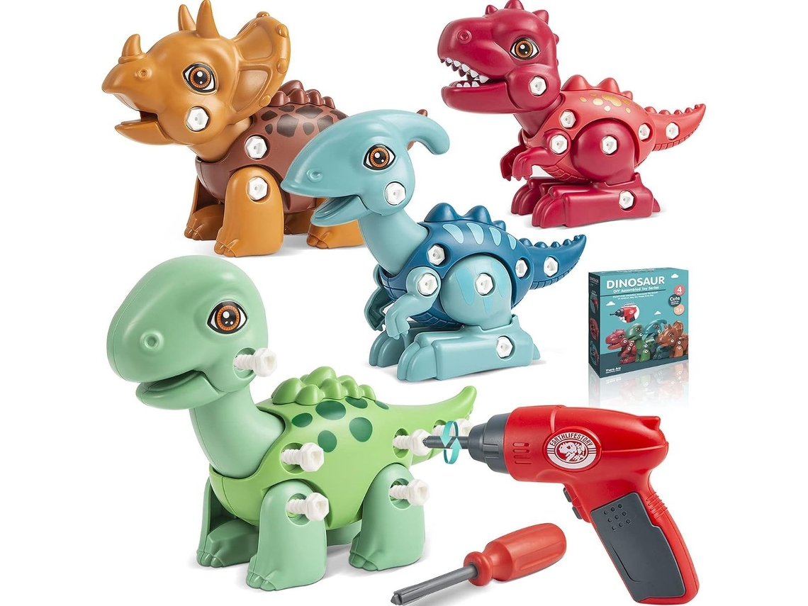 Brinquedo De Dinossauro Desmontvel Para Crianas, Conjunto De Brinquedos, Construo De Aprendizagem Stem Klb Slowmoose