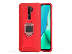 Capa Protetora De Fibra De Carbono Com Suporte De Anel Giratório De 360 Graus Para Oppo A9 (2020) / A11x