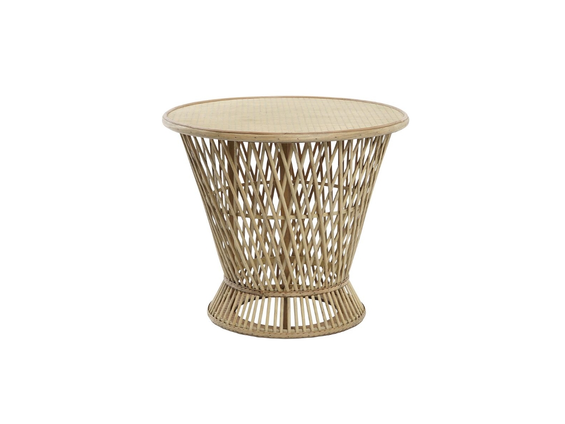Mesa de Apoio DKD HOME DECOR (Bambu - 60 x 60 x 52 cm)