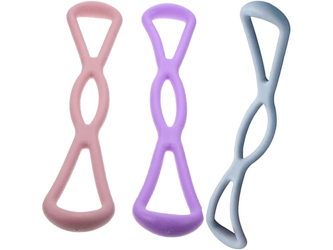 Healvian Kit Com 3-faixas Elásticas De Resistência Para Yoga, Em Tpr, Treinamento Força Muscular E