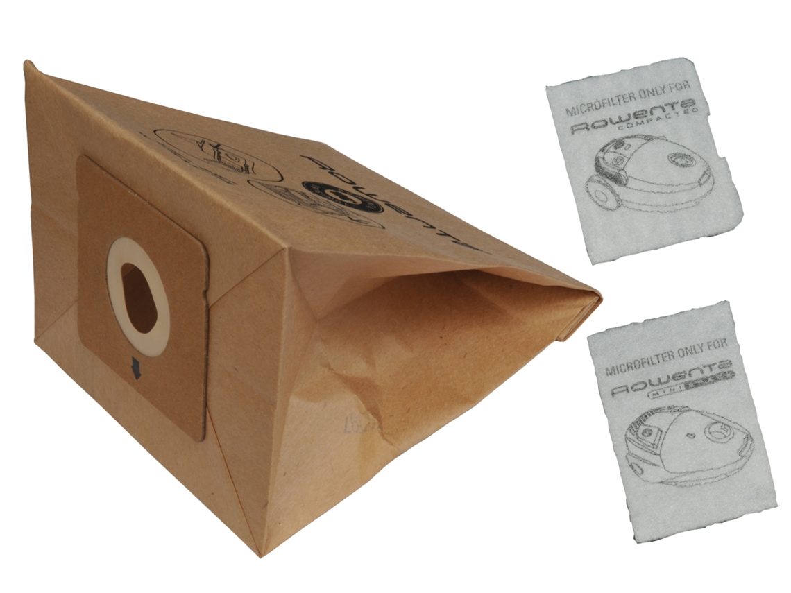 Sacos de Aspirador ROWENTA ZR003901 (6 unidades + 2 filtros)