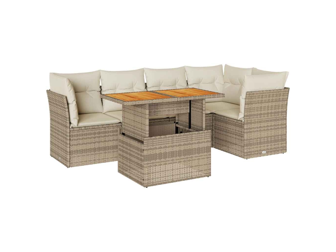 Garden Sofa Set, Garden Sofa Sets Vidaxl Bege Rattan / Vime (n/a)