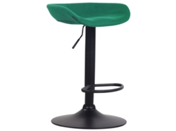 Banqueta de bar X1 com altura ajustável, apoio para os pés em feltro verde e estrutura em metal preto 10_0006542
