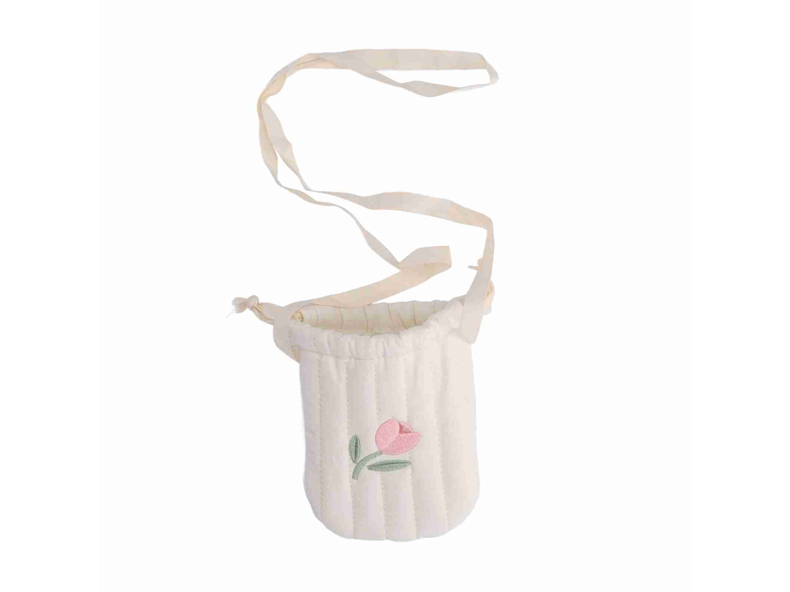 Primerox bolsa de Cordão para Bebê Menina Bonita com Bordado Padrão Tulipa para Fotografia