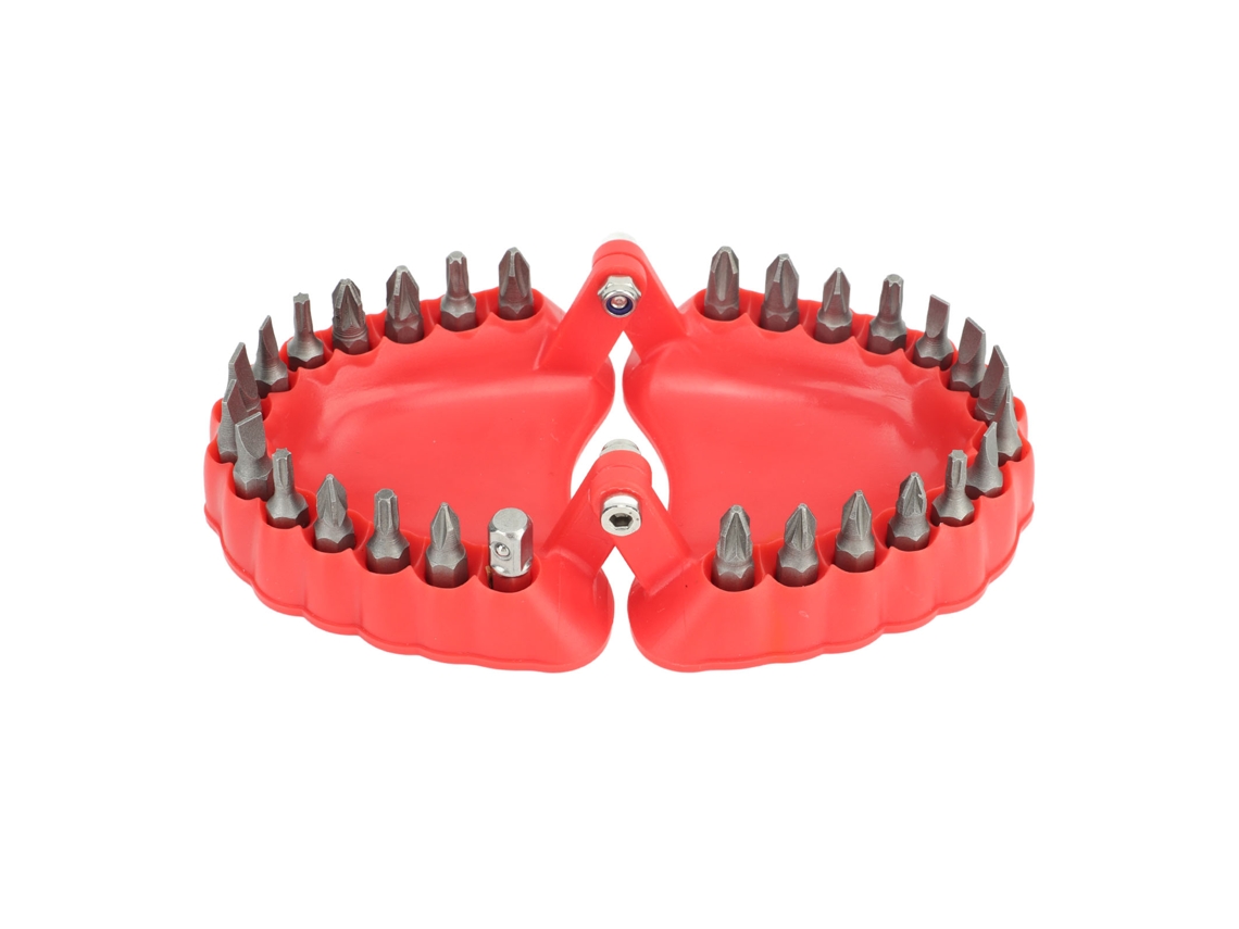 Primerox organizador de Pontas de Furadeira Dentadura 3d 28 Buracos Decorativo Mesa com Pontas