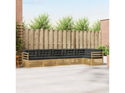 Vidaxl Conjunto De Sofás Para Exterior 6 Unid. Branco E Antracite