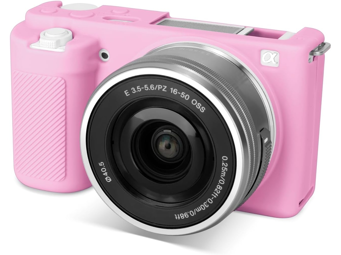 Capa Protetora De Silicone Macio Para Câmara Sony Zv-e10 Rosa Panoona