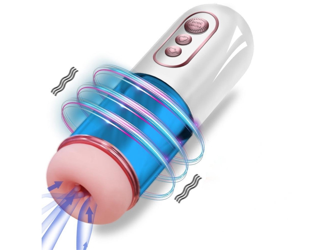 Masturbador Masculino Automático Copo De Masturbação De Silicone Sugador Branco*