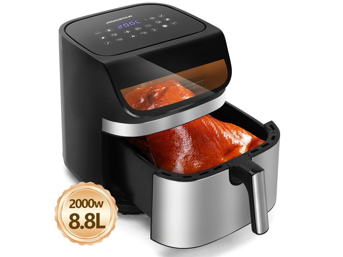 Fritadeira Sem Óleo Aigostar Omni Cook 8.8l 2000w Toque Led+janela De Visualização 12 Menus Pré-programados