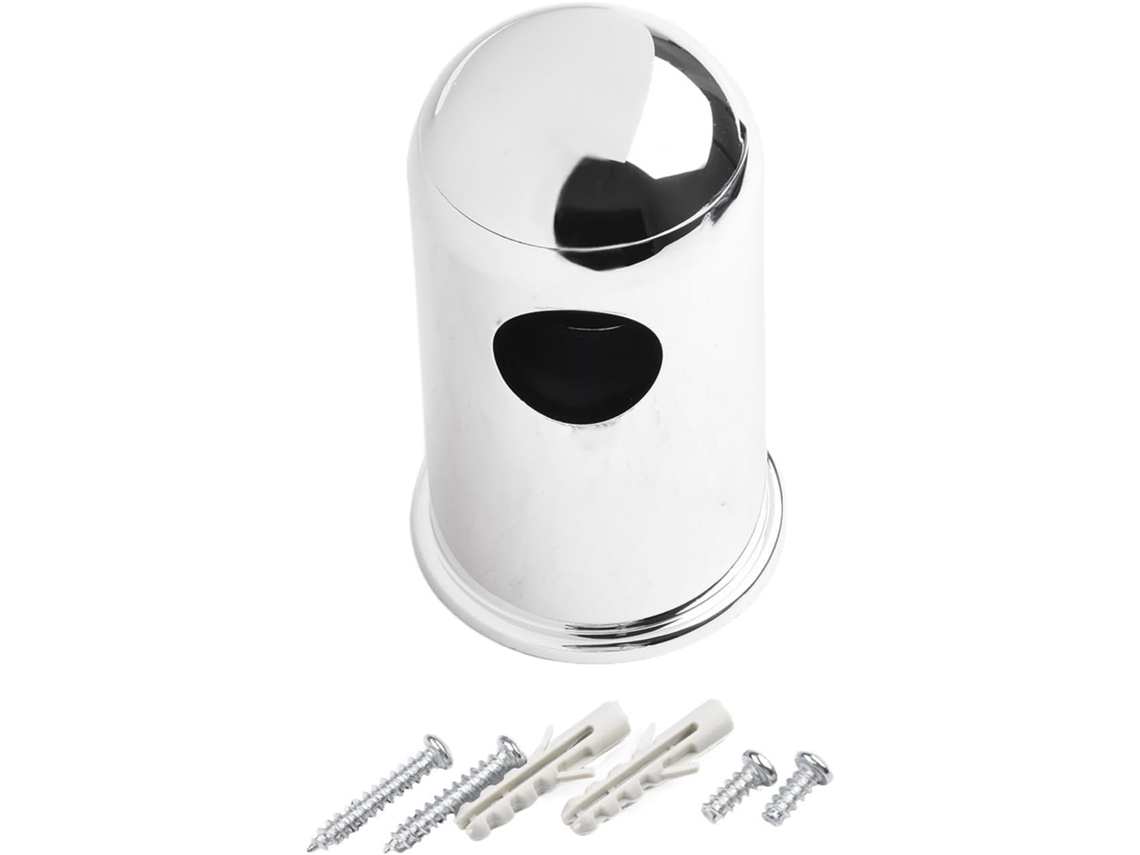 Suporte De Parede Para Haste Elevação Com Furo 22mm Em Abs Chuveiro, Banheiro E Vaso Sanitário 1 Unidade