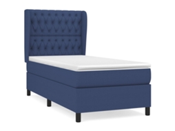 Box Spring Bed, Box Spring Beds Vidaxl Azul Tecido (100 X 200 Cm)
