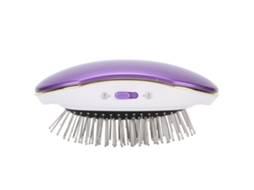 Pente Elétrico De Massagem Com Vibração E Íons Negativos Antiestático Para Cabelo E Couro Cabeludo Roxo