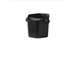 Caixa Hexagonal Para Borras De Espresso, Preta, Abs, Base Antiderrapante, Barra Removível