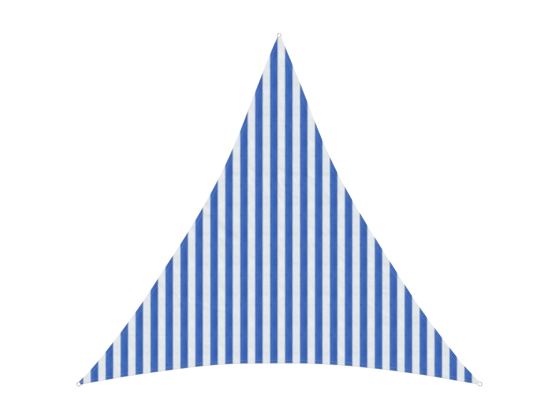 Vidaxl Vela De Sombra 4 X 4 X 4 M Hdpe Triangular Azul E Branco
