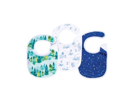 Pacote de 3 Babadores Forest Kaffle TINY TWINKLE