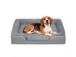 Cama para Cães com Base Antiderrapante e Capa Lavável 91,5x68,5x16,5cm Cinza E TOWN COMMERCE GMBH