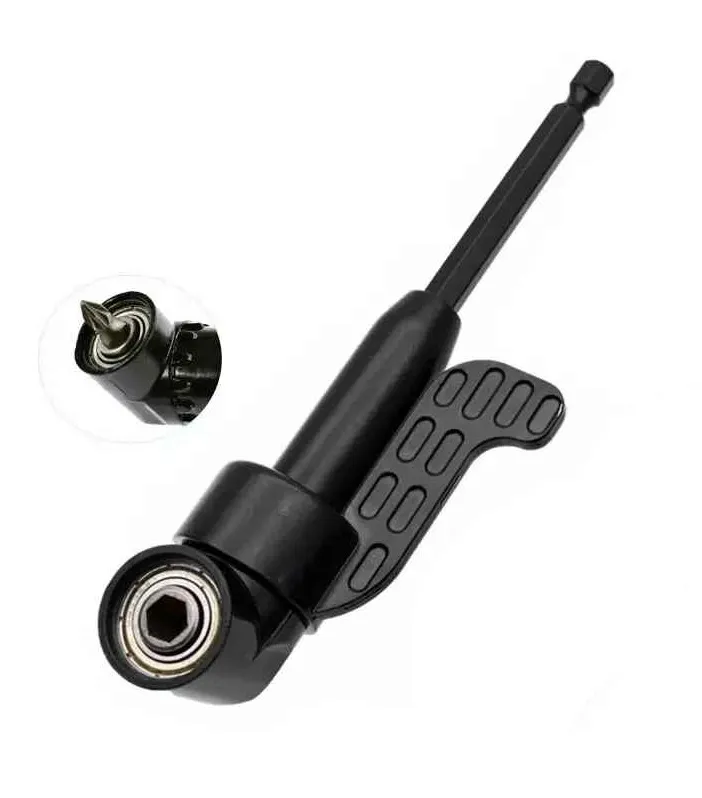 Cabeça Angular 105 Graus 1/4 Hexagonal Magnética com Extensão P/ Aparafusadora Elétrica