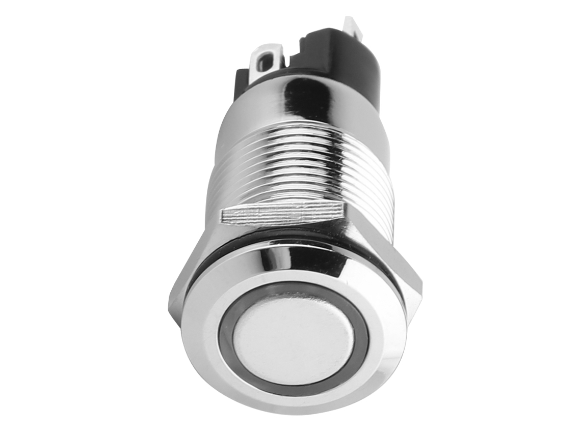 Laxiscreed Interruptor Led Metálico De 24v, Auto-adesivo E Cabeça Lisa, Ideal Para Electrónica