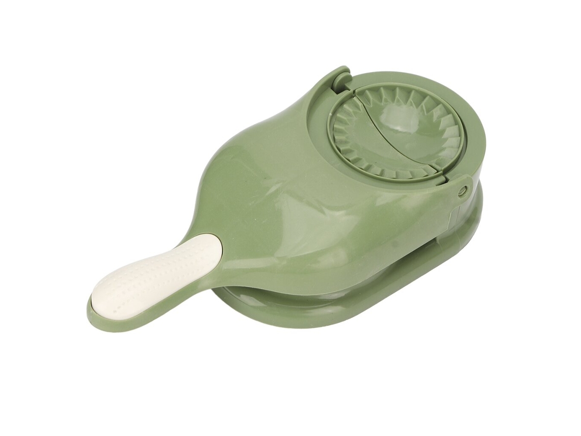Ferramenta Verde 2em1 Moldar Dumplings Portátil Única Mão P/ Cozinha ZYBLSSBB