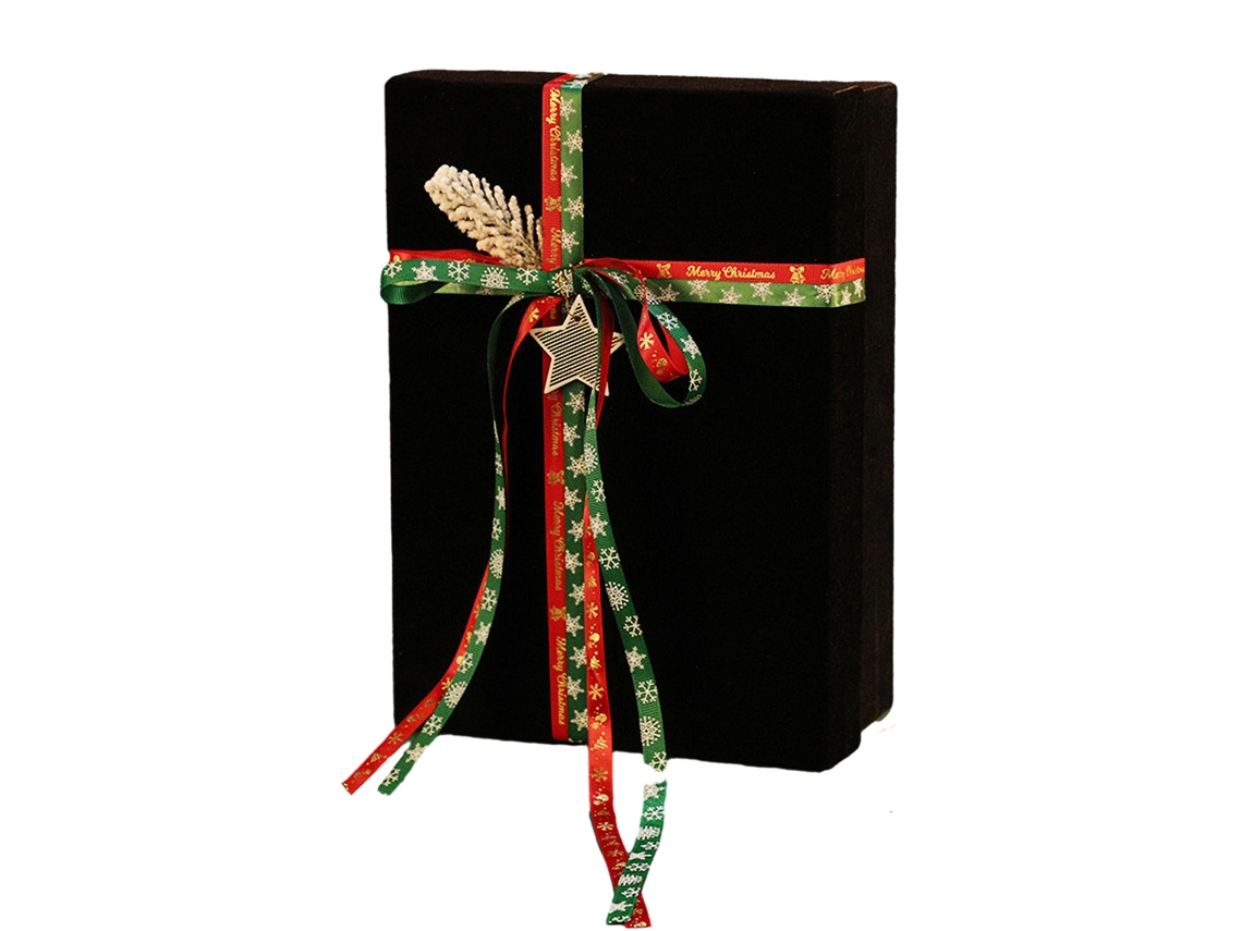 Laxiscreed Caixa De Presente De Veludo Vermelho 28x20x9cm Para Natal E Ano Novo