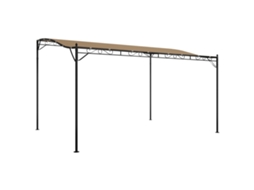 Toldo VIDAXL Cinzento-acastanhado Tecido (4x3 m)