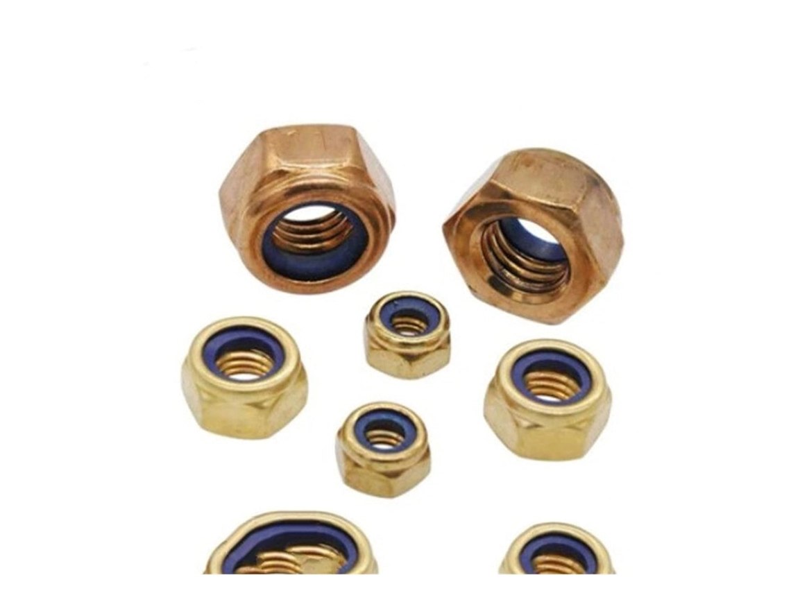 Porca De Latão, 2-10 Peças Din985 M4 M5 M6 M8 M10 Porcas Inserção