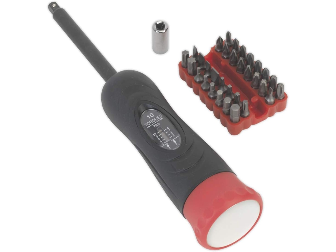 Chave De Fenda Dinamométrica Sts100 Com 34 Bits, 2-10 Nm, 64 Mm