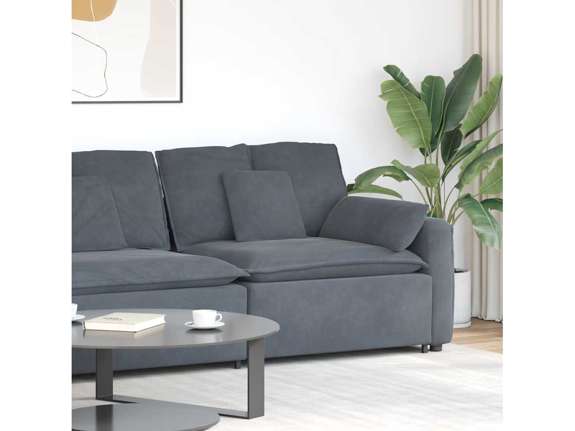 Vidaxl Módulo De Sofá Modular Com Braço E Almofadões 100 Cm