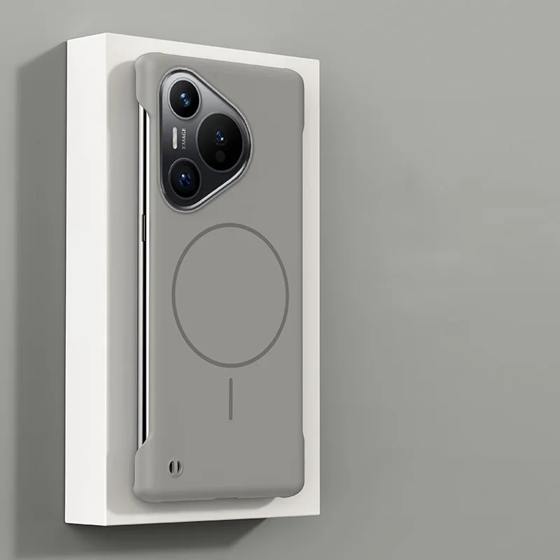 (cinza Huawei Pura 70 Pro) Capa Ultrafina Sem Bordas Para Celular, Compatível Com Carregamento Sem Fio Magnético.