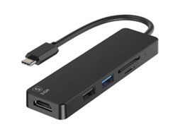 Adaptador Usb C 5 Em 1 Hdmi 4k Microsd, Máx. 15 W, 5 V, 3 A Preto Brilvibera
