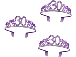 Coroa De Strass De 3 Peças Para Aniversário, Acessório De Cabelo Delicado
