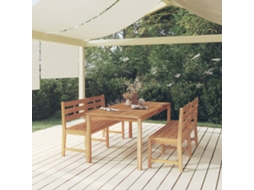 Pcs Conjunto De Jantar Para Jardim Madeira De Teca Maciça Dkd Home Decor