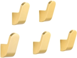 Gancho Para Roupão Em Alumínio Espacial Cinza/preto/dourado Escovado,
