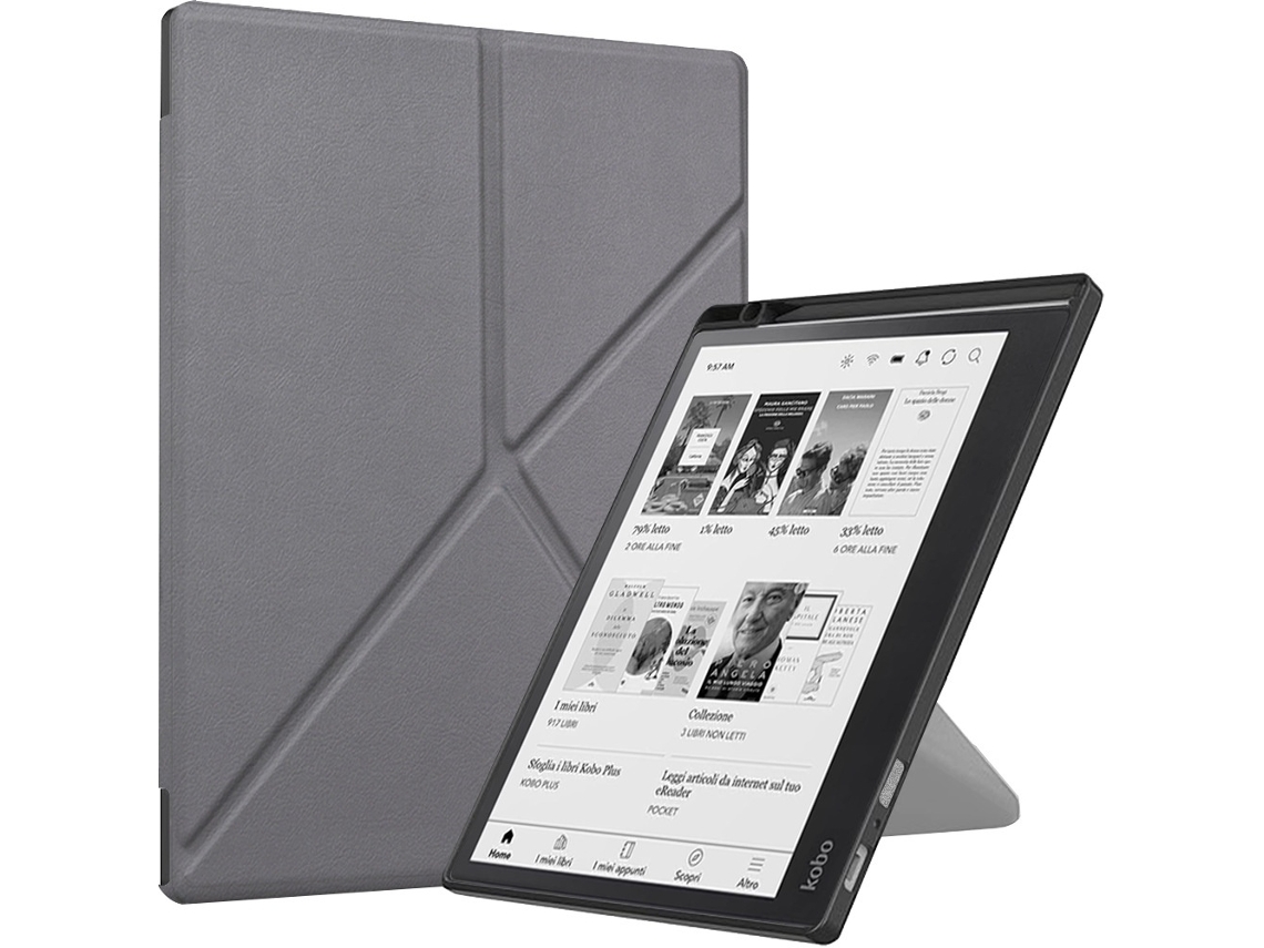 Capa Para Leitor Para Kobo Elipsa 10.3, Múltiplos Ângulos, Cinzento
