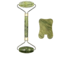 Massageador Facial Cilíndrico de Jade para Emagrecimento GOKOCO