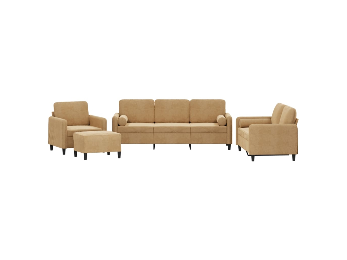 Sofa Set, Sofa Sets Vidaxl Marrom Veludo (n/a)